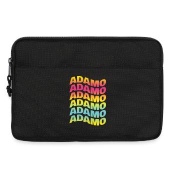 Adam t-shirt text wave effect t-shirt gift - Laptop bag 13" - black - Front