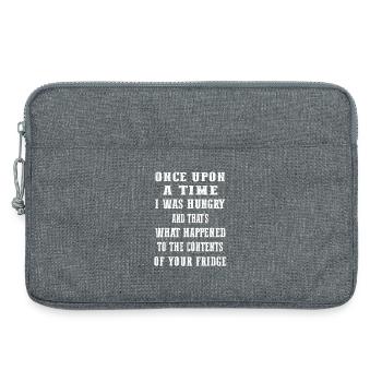 Once upon a time I was hungry - Laptoptasche 13" - Grau meliert - Vorne
