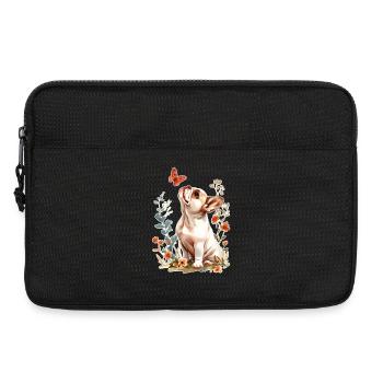 Papillon bouledogue français - Sacoche pour ordinateur portable 13 pouces - noir - Devant