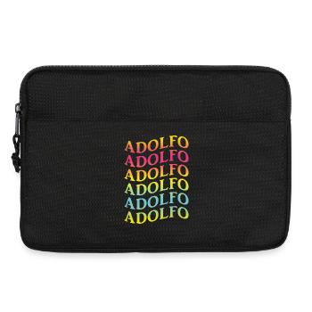 Adolfo T-Shirt mit Welleneffekt T-Shirt Geschenkidee - Laptoptasche 13" - Schwarz - Vorne