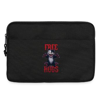 Câlins drôles pour gratuit Horreur Chat noir Humour - Sacoche pour ordinateur portable 13 pouces - noir - Devant