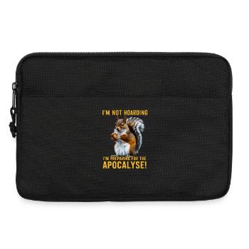 Drôle Écureuil Réaliste Thésaurisation Humour Survie - Sacoche pour ordinateur portable 13 pouces - noir - Devant