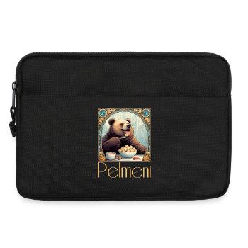 Pelmeni Bear Russian Gift - Laptop bag 13" - black - Front