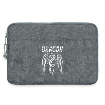 Weißer Drache - Laptoptasche 13" - Grau meliert - Vorne