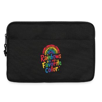 RAINBOWS ARE MY FAVORITE COLOR - Laptop bag 13" - black - Front