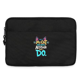 MEINE KATZE HAT MEHR EINSTELLUNG ALS ICH - Laptoptasche 13" - Schwarz - Vorne