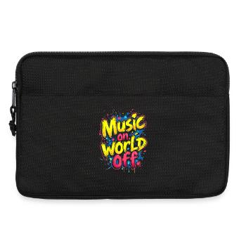 MUSIK AN, WELT AUS - Laptoptasche 13" - Schwarz - Vorne
