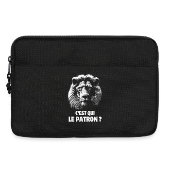 lion, roi de la jungle, patron - Sacoche pour ordinateur portable 13 pouces - noir - Devant