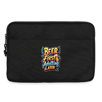 ERST BIER, DANN ERWACHSEN WERDEN - Laptoptasche 13" - Schwarz - Vorne