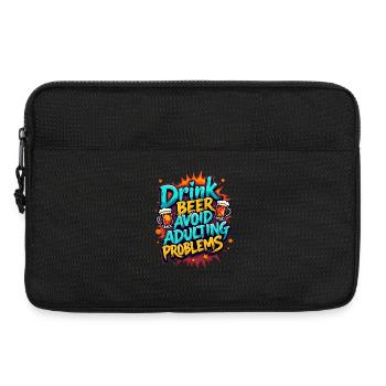 TRINKEN SIE BIER, VERMEIDEN SIE PROBLEME BEIM ERWACHSENWERDEN - Laptoptasche 13" - Schwarz - Vorne