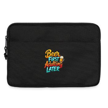 ERST BIER, DANN ERWACHSEN WERDEN - Laptoptasche 13" - Schwarz - Vorne