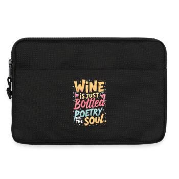 WINE IS JUST BOTTLED POETRY FOR THE SOUL - Laptop bag 13" - black - Front