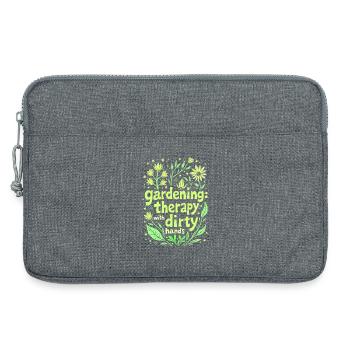 JARDINAGE : THÉRAPIE AVEC LES MAINS SALES - Sacoche pour ordinateur portable 13 pouces - gris chiné - Devant