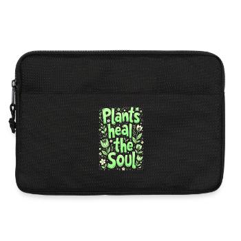 PLANTS HEAL THE SOUL - Laptop bag 13" - black - Front