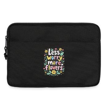 WENIGER SORGEN, MEHR BLUMEN - Laptoptasche 13" - Schwarz - Vorne