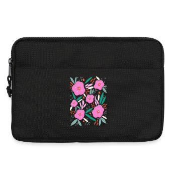 Blumen-Bouquet in pink - Laptoptasche 13" - Schwarz - Vorne