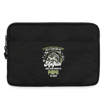 Angler Papa ist das Beste - Laptoptasche 13" - Schwarz - Vorne