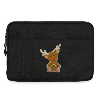Niedlicher Rentier Weihnachtsmotiv - Laptoptasche 13" - Schwarz - Vorne