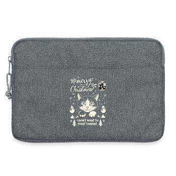 Merry Christmas I don't want to fight tonight - Laptop bag 13" - heather grey - Front