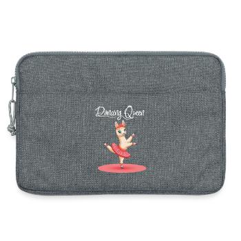 Alpaka Tanzt Ballett In Rosa Tutu Dancing Queen - Laptoptasche 13" - Grau meliert - Vorne