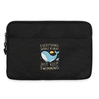 Whale Be Okay - Laptoptasche 13" - Schwarz - Vorne