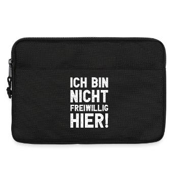 Ich bin nicht freiwillig hier lustig sarkastisch - Laptoptasche 13" - Schwarz - Vorne