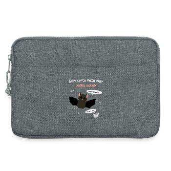Les chauves-souris attrapent leurs proies à l’aide du son - Sacoche pour ordinateur portable 13 pouces - gris chiné - Devant