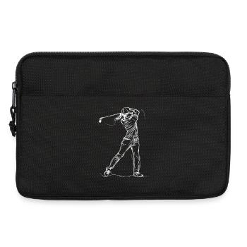 Weiblicher Golfer Line Art - Laptoptasche 13" - Schwarz - Vorne