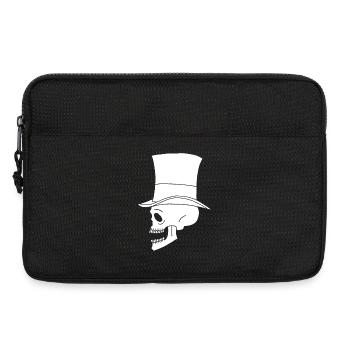 Vintage Weißer Totenkopf - Laptoptasche 13" - Schwarz - Vorne