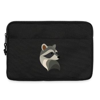 raton laveur ludique - Illustration d’animal mignon - Sacoche pour ordinateur portable 13 pouces - noir - Devant