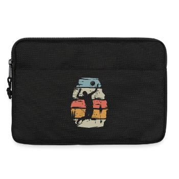 retro volleyball player - ball attack scratch - Laptop bag 13" - black - Front