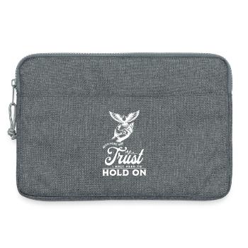 Motivational Trust Saying Design - Laptop bag 13" - heather grey - Front
