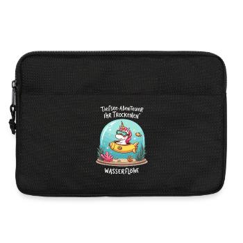 Einhorn-Aquarium - Laptoptasche 13" - Schwarz - Vorne