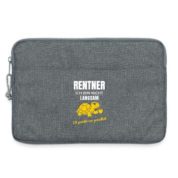 Les retraités, j’en profite beaucoup - Sacoche pour ordinateur portable 13 pouces - gris chiné - Devant