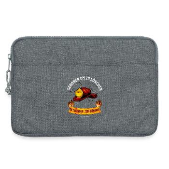Né pour supprimer – Édition Job Office - Sacoche pour ordinateur portable 13 pouces - gris chiné - Devant
