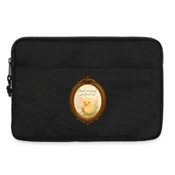 Aquarell-Ente „Duck around and find out“ - Meme - Laptoptasche 13" - Schwarz - Vorne