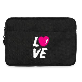 Love Love Heart Pink Wedding Comic Brush J’adore - Sacoche pour ordinateur portable 13 pouces - noir - Devant