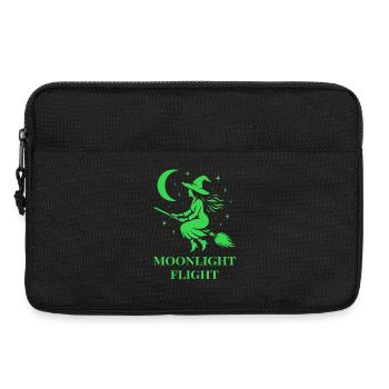 La sorcière vole dans la nuit au clair de lune - Sacoche pour ordinateur portable 13 pouces - noir - Devant