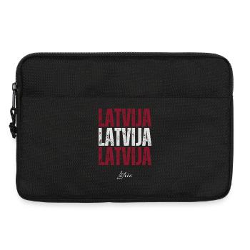 Flagge Lettlands, lettischer Patriot - Laptoptasche 13" - Schwarz - Vorne
