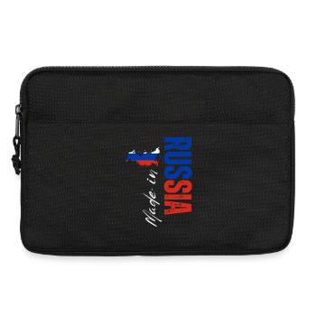 Fabriqué en Russie, design vertical - Sacoche pour ordinateur portable 13 pouces - noir - Devant