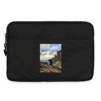 Coucher de Soleil en montagne - Sacoche pour ordinateur portable 13 pouces - noir - Devant