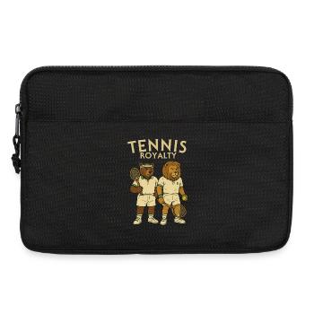Rois du tennis avec motifs de lion - Sacoche pour ordinateur portable 13 pouces - noir - Devant