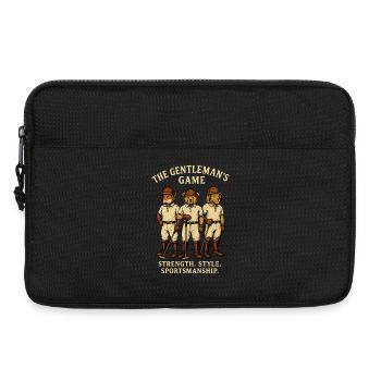 The golf adventure with animals in vintage style - Laptop bag 13" - black - Front