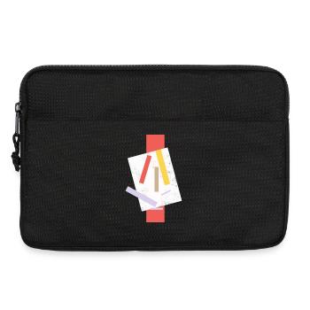 Abstract color splash art design - Laptop bag 13" - black - Front