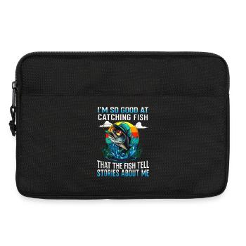 Attraper des histoires de poisson Tee - Sacoche pour ordinateur portable 13 pouces - noir - Devant