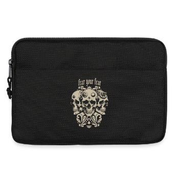 Three sculls - Laptop bag 13" - black - Front