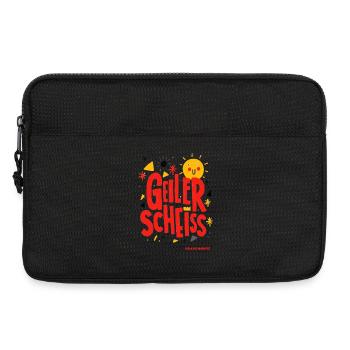 Lustiges Sonnengesicht mit Kraftausdruck - Laptoptasche 13" - Schwarz - Vorne