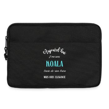 aujourd'hui j'me sens Koala - Sacoche pour ordinateur portable 13 pouces - noir - Devant