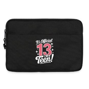 13th birthday teenager gift - Laptop bag 13" - black - Front