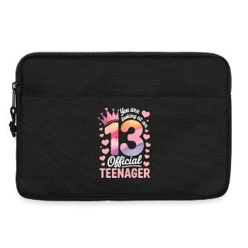 13th birthday teenager gift - Laptop bag 13" - black - Front